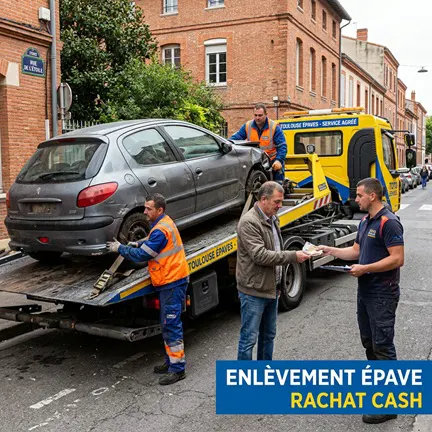Enlèvement épave rachat cash