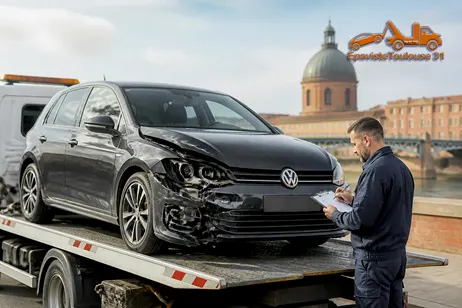 Épaviste Toulouse 31 qui estime la valeur de rachat d’une épave de voiture Volkswagen